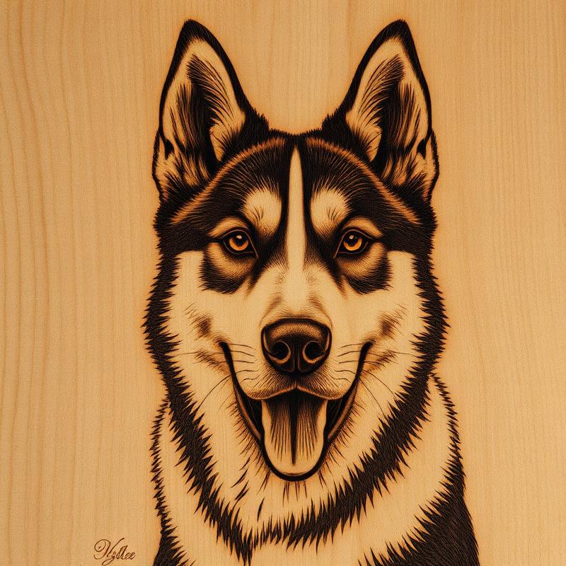 Husky pet portrait